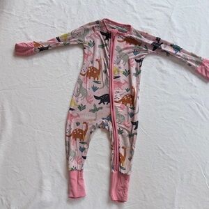 Little Sleepies Pink Dinosaur One Piece